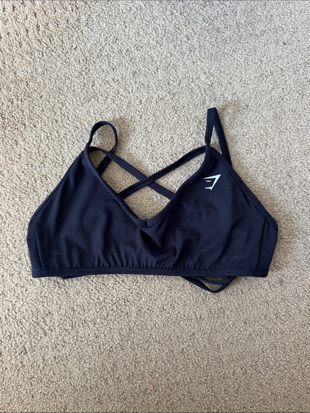 Gymshark Black Crisscross Strappy Sports Bra